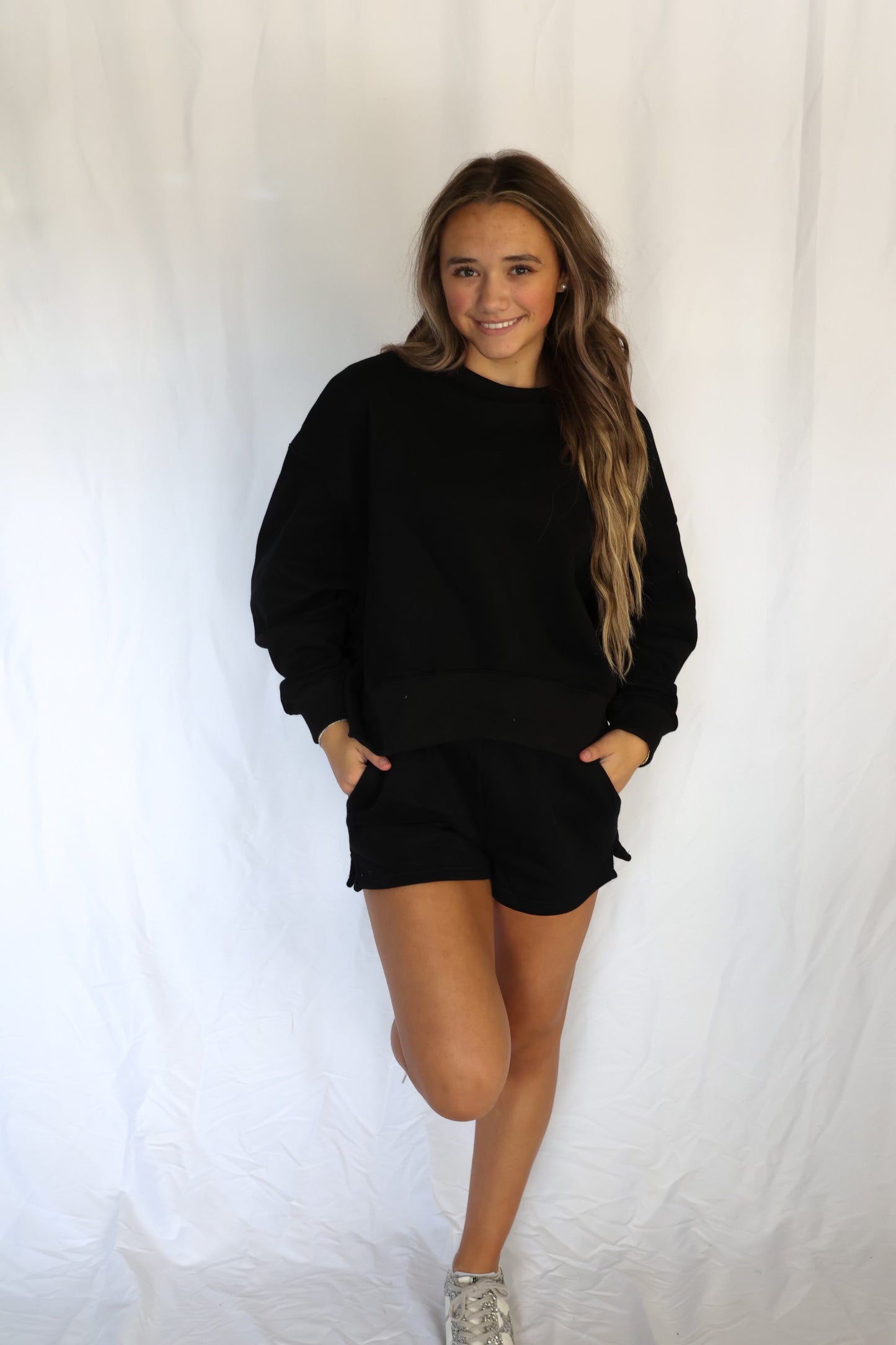 Black Sweatshirt Set