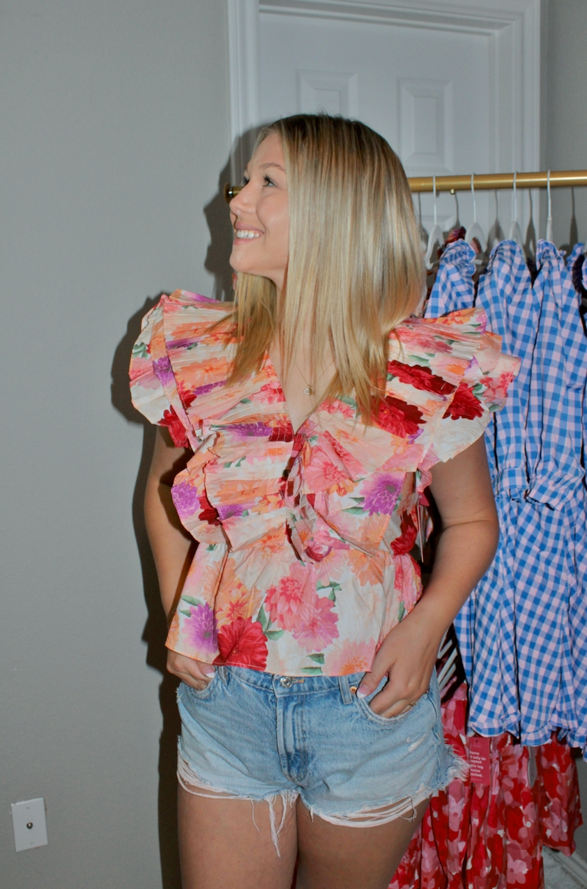Buddy Love Ruffle Pleated Top
