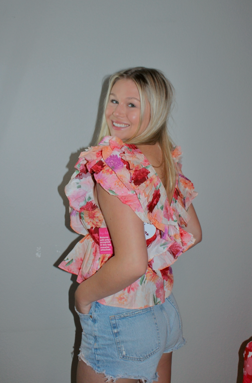 Buddy Love Ruffle Pleated Top