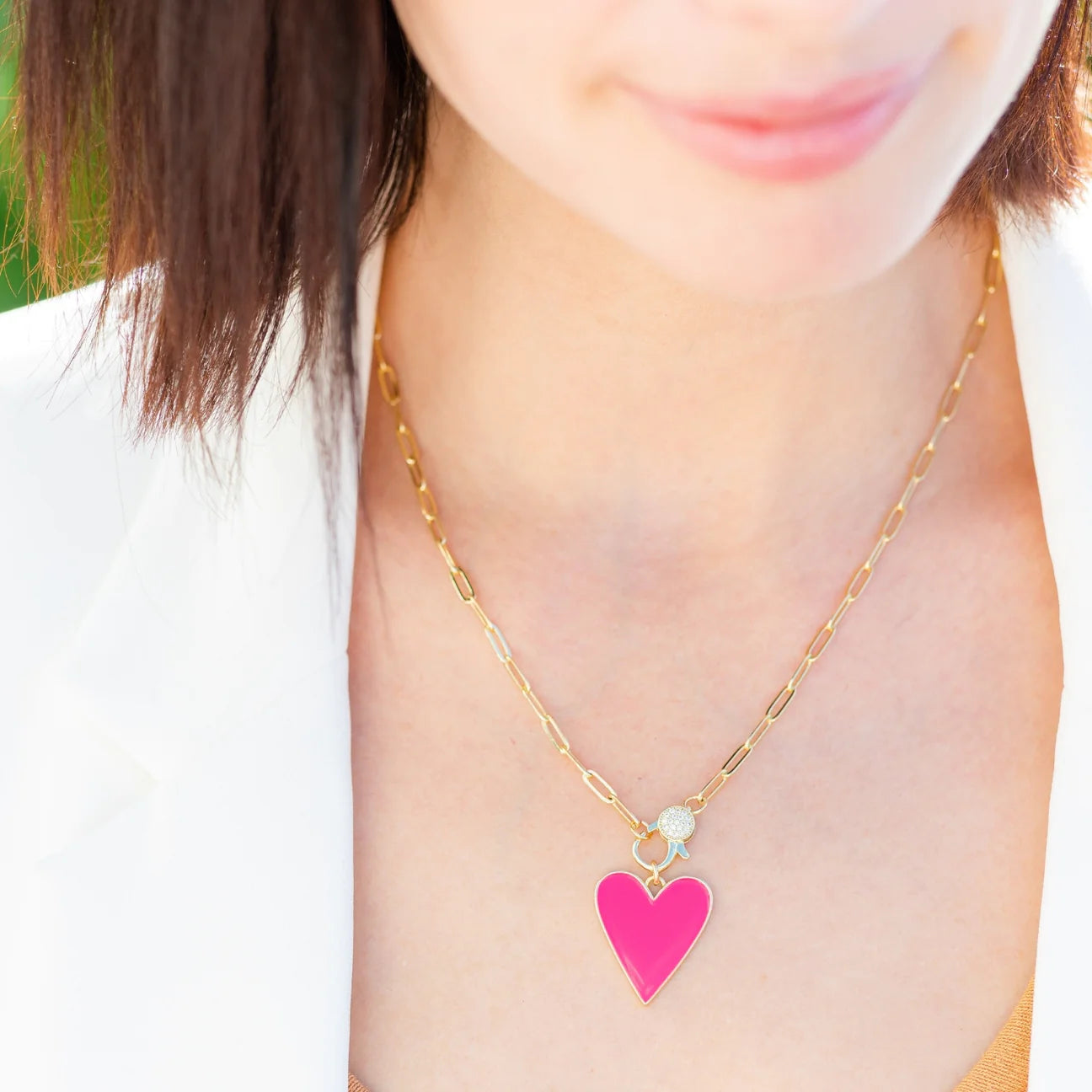 Pink Heart Necklace
