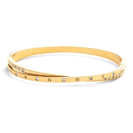 Delicate Criss Cross Hinged Bracelet