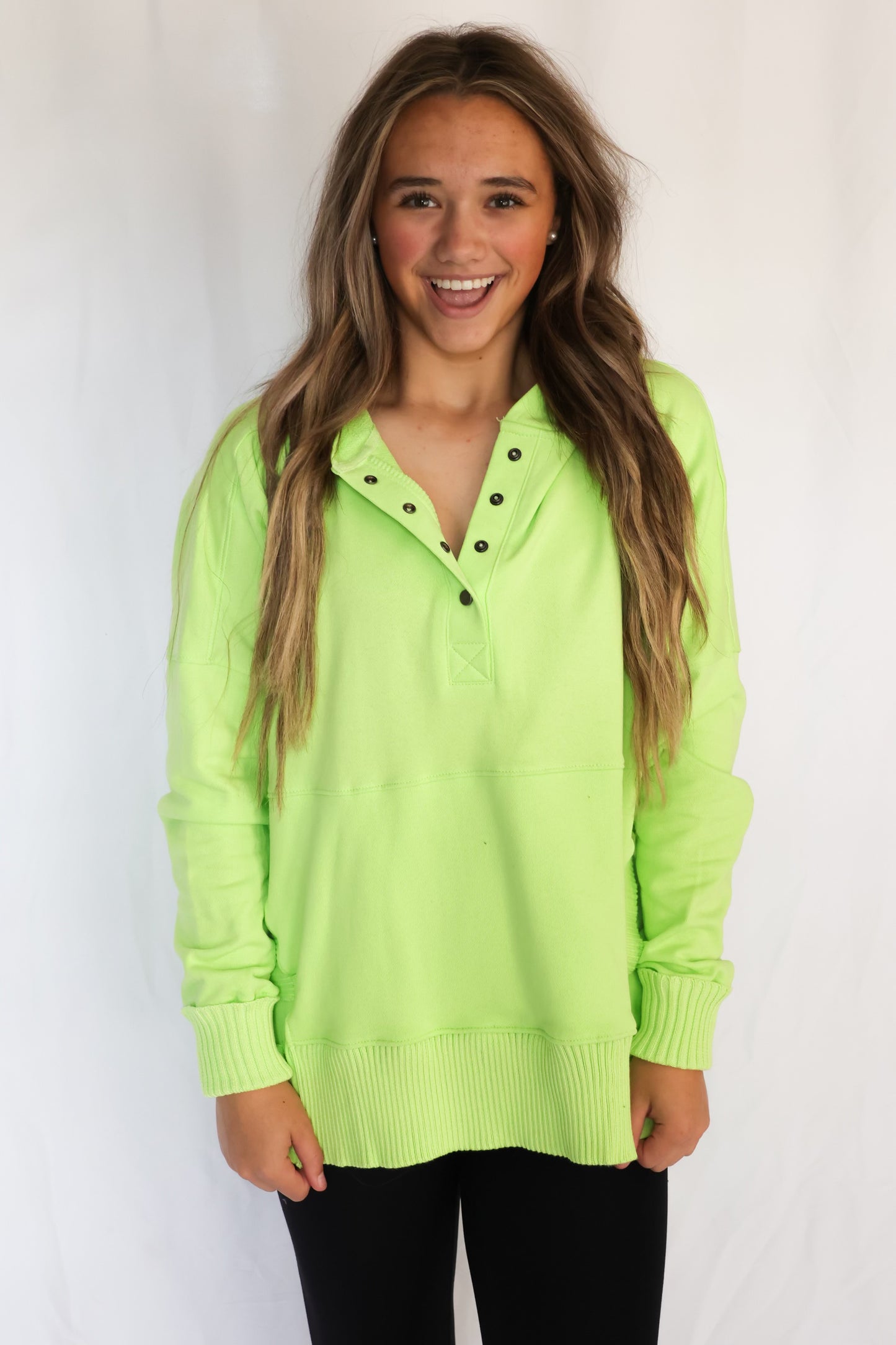 Rhylan Lime Hooded Top