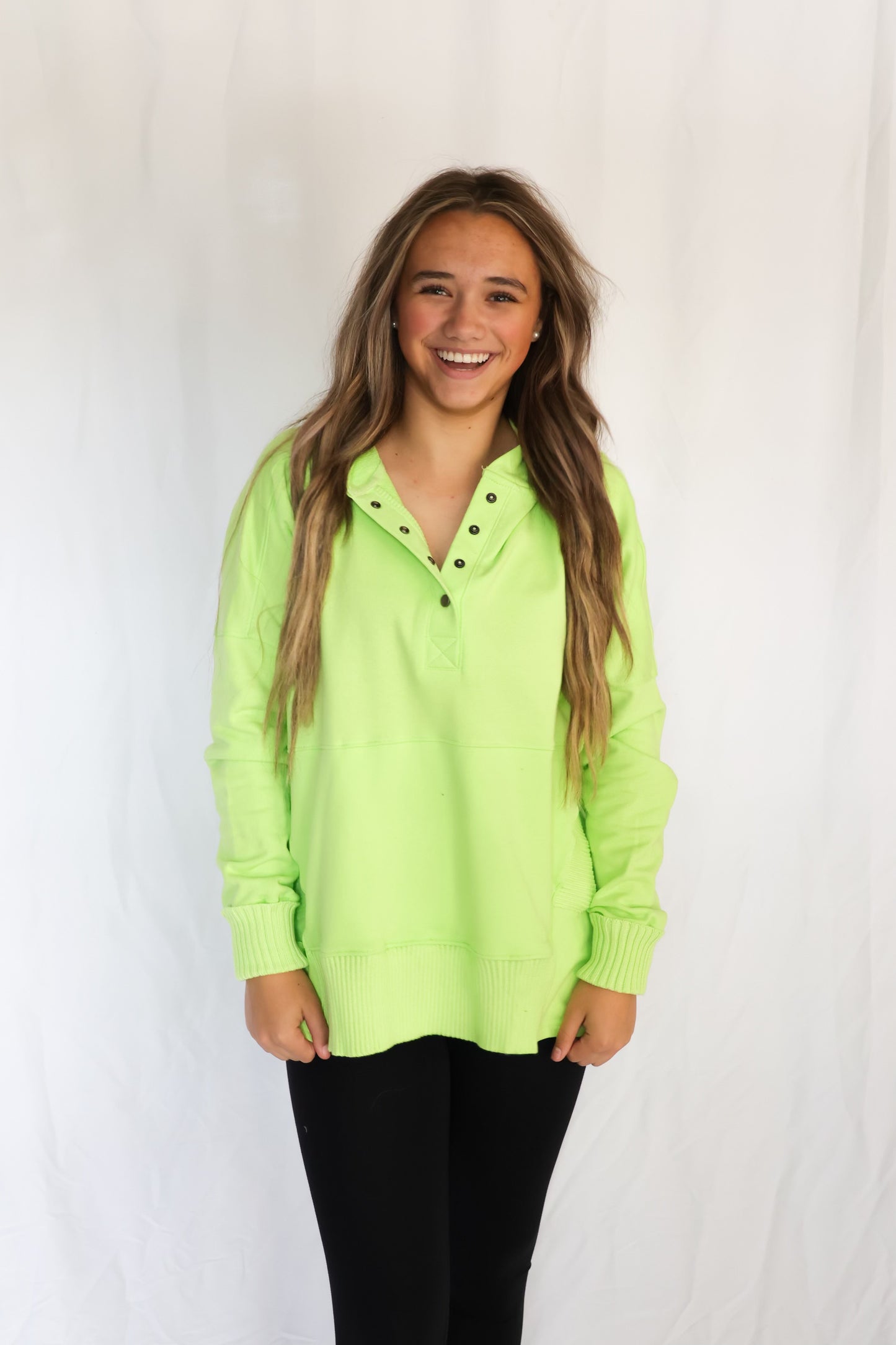 Rhylan Lime Hooded Top
