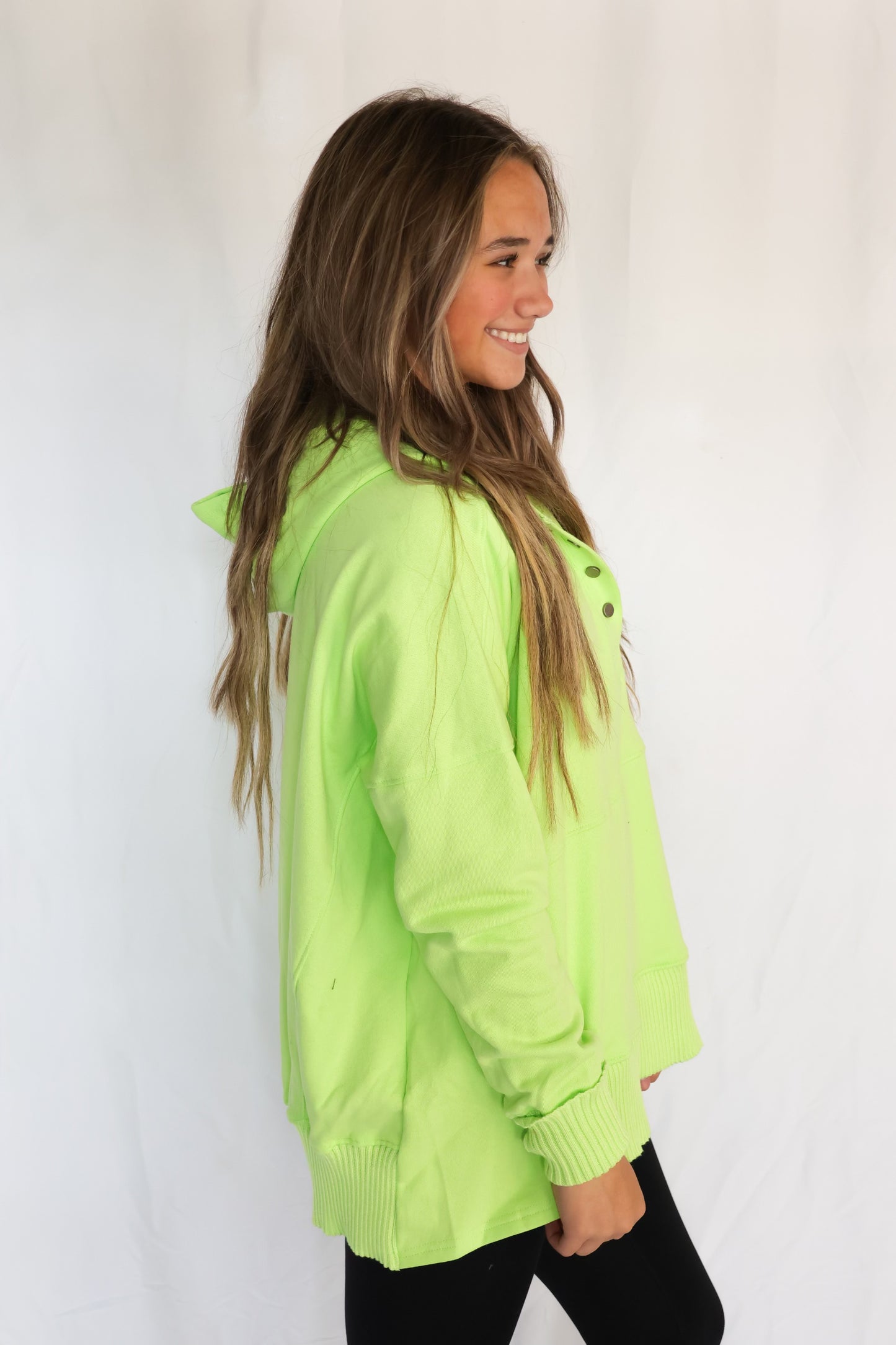 Rhylan Lime Hooded Top