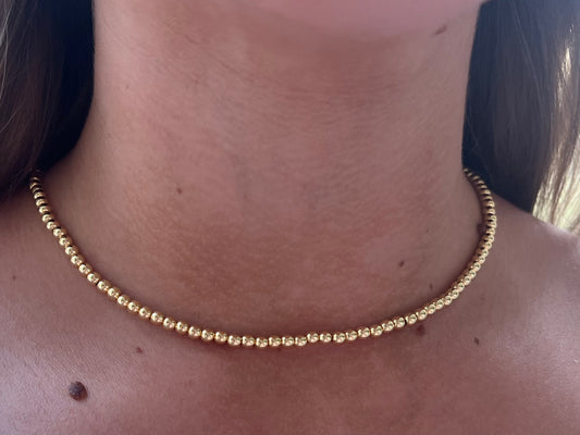 Gold Beaded Necklace