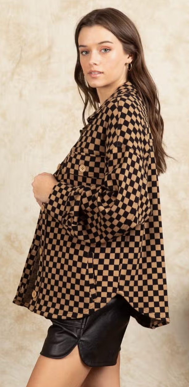 Checked Shacket