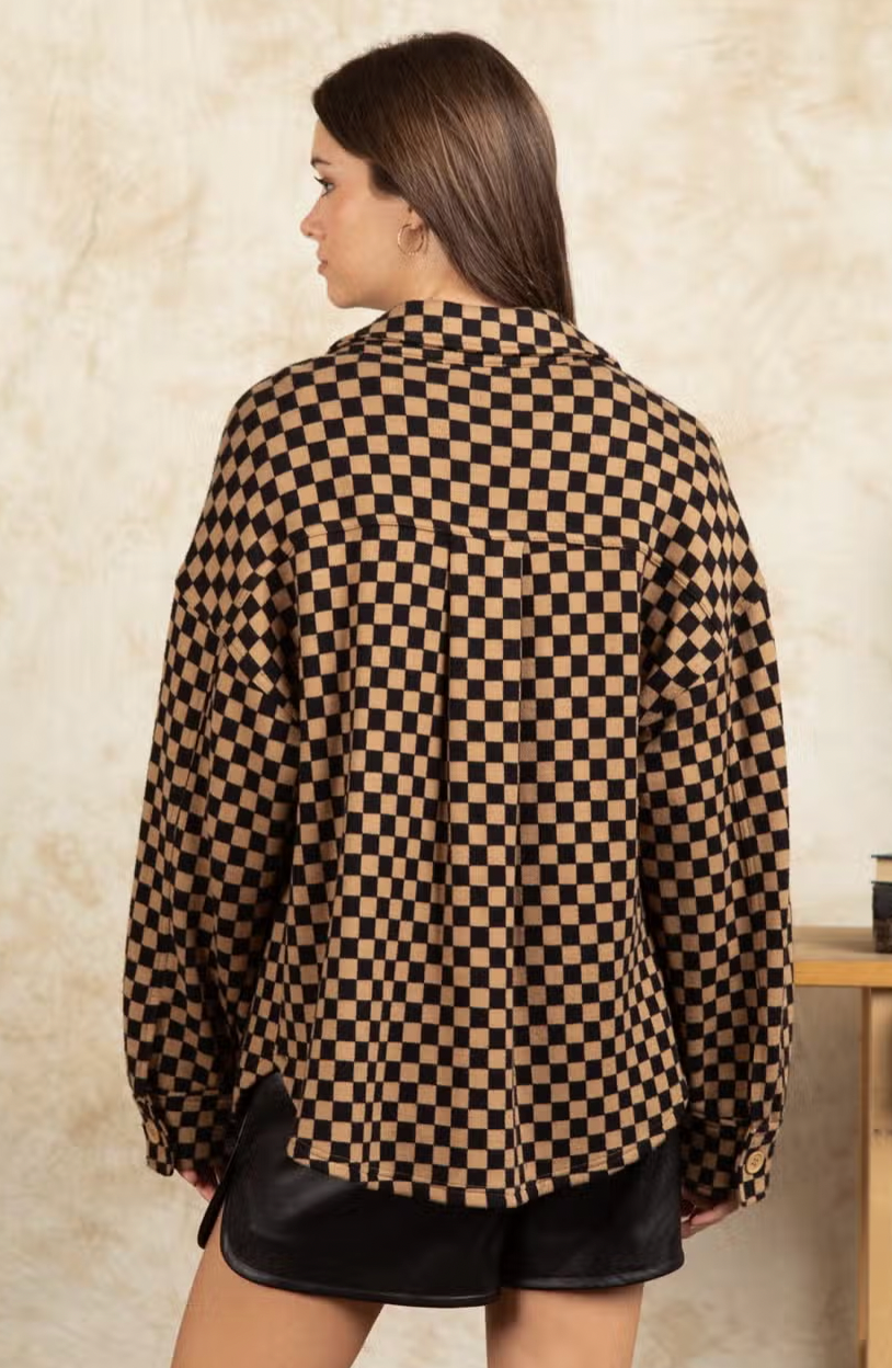 Checked Shacket